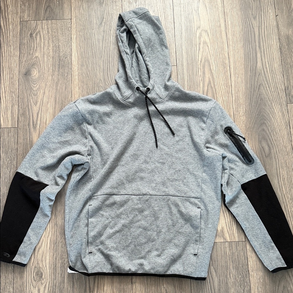 MTA Sport Heather Gray Hoodie with Black Sleeves